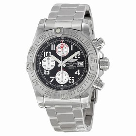 Breitling Avenger II Black Dial Chronograph Stainless Steel Automatic Men's Watch A1338111-BC33SS