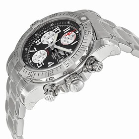 Breitling Avenger II Black Dial Chronograph Stainless Steel Automatic Men's Watch A1338111-BC33SS