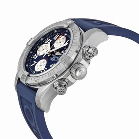 Breitling Avenger II Chronograph Automatic Blue Dial Blue Leather Men's Watch A1338111-C870BLOR