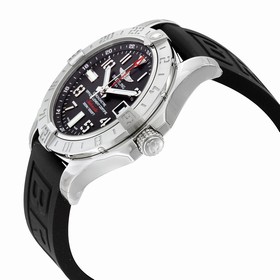 Breitling Avenger II GMT Black Dial Black Rubber Men's Watch A3239011-BC34BKPT3