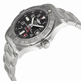 Breitling Avenger II GMT Black Dial Stainless Steel Men's Watch A3239011/BC34SS