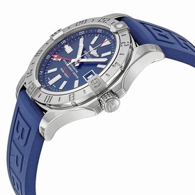 Breitling Avenger II GMT Blue Dial Blue Rubber Automatic Men's Watch A3239011-C872BLPD3