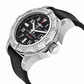 Breitling Avenger II Seawolf Automatic Black Dial Black Fabric Men's Watch A1733110-BC31BKFT