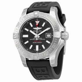 Breitling Avenger II Seawolf Black Dial Black Rubber Men's Watch A1733110-BC30