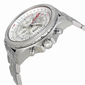 Breitling Bentley B04 GMT Chronograph Silver Dial Stainless Steel Men's Watch AB043112-G774SS