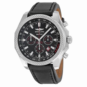 Breitling Bentley Barnato Black Dial Black Leather Automatic Men's Watch A2536824-BB11BKLT