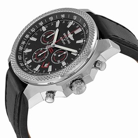 Breitling Bentley Barnato Black Dial Black Leather Automatic Men's Watch A2536824-BB11BKLT