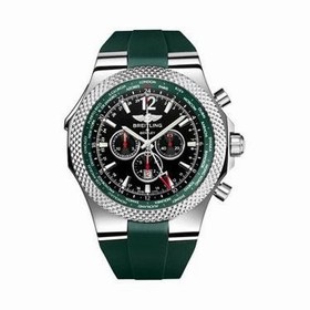 Breitling Bentley GMT Black Dial Rubber Men's Watch A47362S4-B919GRRS