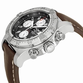 Breitling Chrono Avenger Black Dial Black Leather Men's Watch A1338012/B995