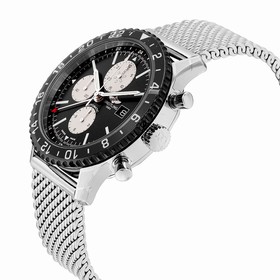 Breitling Chronoliner Black Dial Stainless Steel Automatic Men's Watch Y2431012/BE10