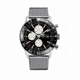 Breitling Chronoliner Black Dial Stainless Steel Automatic Men's Watch Y2431012/BE10MSS