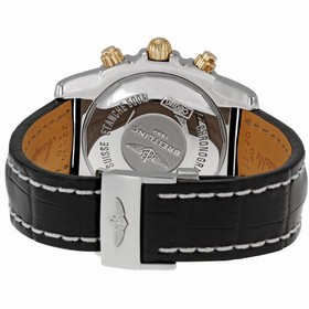 Breitling Chronomat 01 Black Leather Strap Chronograph Men's Watch CB011012-B968BKCD