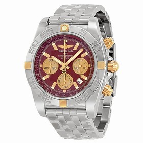 Breitling Chronomat 44 Burgandy Dial Stainless Steel Men's Watch IB011012-K524SS