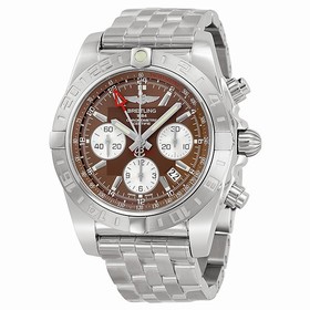 Breitling Chronomat 44 Chronograph Brown Dial Stainless Steel Men's Watch AB042011-Q589SS