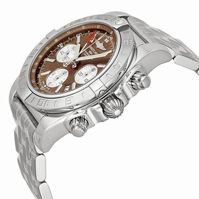 Breitling Chronomat 44 Chronograph Brown Dial Stainless Steel Men's Watch AB042011-Q589SS