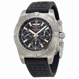 Breitling Chronomat 44 Flying Fish Chronograph Automatic Black Dial Black Rubber Men's Watch AB011010-BB08BKPD3