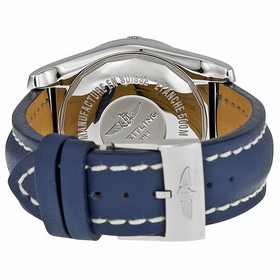 Breitling Chronomat Chronograph Blue Dial Blue Leather Men's Watch AB011011-C788BLLT