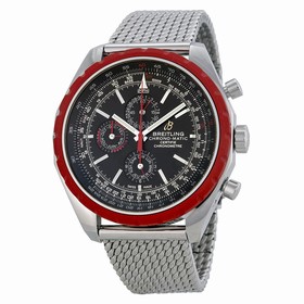 Breitling Chrono-matic Navitimer Black Dial Chronograph Stainless Steel Men's Watch A1936003-BA94SS