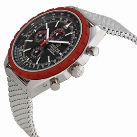 Breitling Chrono-matic Navitimer Black Dial Chronograph Stainless Steel Men's Watch A1936003-BA94SS