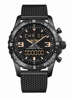 Breitling Chronospace Black PVD Stainless Steel Men's Watch M7836622-BD39SS