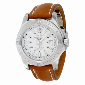 Breitling Colt Automatic Silver Dial Leather Men's Watch A1738811-G791BRLD
