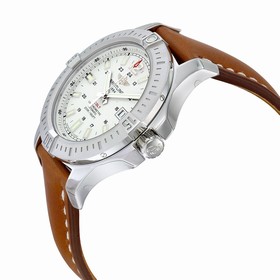 Breitling Colt Automatic Silver Dial Leather Men's Watch A1738811-G791BRLD