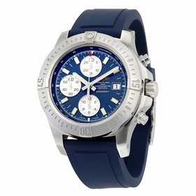 Breitling Colt Chronograph Automatic Blue Dial Blue Rubber Men's Watch A1338811-C914BLPT