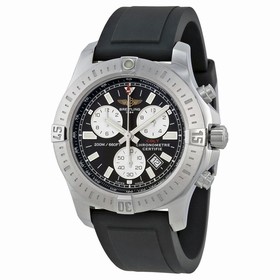 Breitling Colt Chronograph Black Dial Black Rubber Men's Watch A7338811-BD43