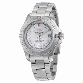 Breitling Colt Lady Mother of Pearl Diamond Automatic Watch A7738811-A769SS