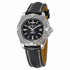 Breitling Galactic 32 Black Dial Lizard Leather Ladies Watch A71356L2-BA10BKZT