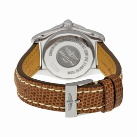 Breitling Galactic 36 Automatic Blue Dial Brown Lizard Leather Unisex Watch A3733011-C824BRZT