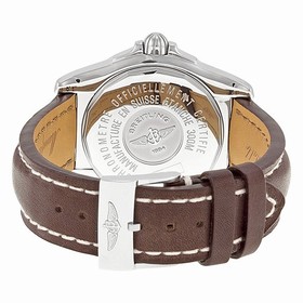 Breitling Galactic 41 Silver Dial Brown Leather Automatic Men's Watch A49350L2-G699BRLT