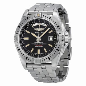 Breitling Galactic 44 Black Dial Day/Date Automatic Men's Watch A45320B9-BD42SS