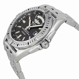 Breitling Galactic 44 Black Dial Day/Date Automatic Men's Watch A45320B9-BD42SS
