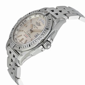 Breitling Galactic 44 Chronometer Sierra Silver Date/Day Dial Steel Men's Watch A45320B9-G797SS