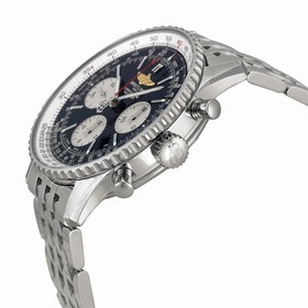 Breitling Navitimer 01 Black Dial Chronograph Stainless Steel Men's Watch AB012012-BB01SS