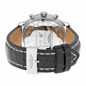 Breitling Navitimer Cosmonaute Black Dial Crocoile Leather Men's Watch AB021012-BB59BKCT