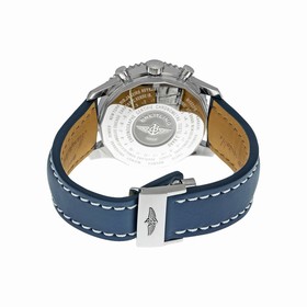 Breitling Navitimer World Automatic Chronograph Blue Dial Blue Leather Men's Watch A2432212-C651BLLD