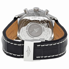 Breitling Navitimer World Black Dial Crocodile Leather Automatic Men's Watch A2432212-B726BKCD