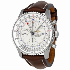 Breitling Navitimer World Steel Brown Strap Watch A2432212-G571BRLT