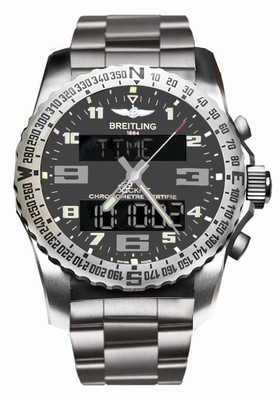 Breitling Professional Cockpit Grey Dial Titanium Men's Watch EB5010B1-M532TI