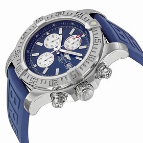 Breitling Super Avenger II Automatic Chronograph Blue Rubber Strap Men's Watch A1337111-C871BLPD3