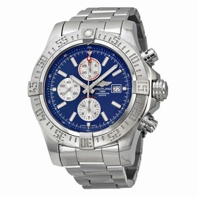 Breitling Super Avenger II Blue Dial Chronograph Stainless Steel Men's Watch A1337111-C871SS