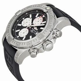 Breitling Super Avenger II Chronograph Automatic Black Dial Black Rubber Men's Watch A1337111-BC29BKPT3
