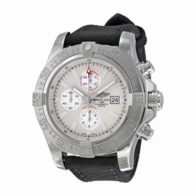 Breitling Super Avenger II Chronograph Stratus Silver Dial Men's Watch A1337111-G779BKFT