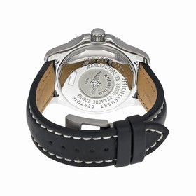 Breitling SuperOcean 44 Black Dial Black Leather Men's Watch A1739102-BA77BKLT
