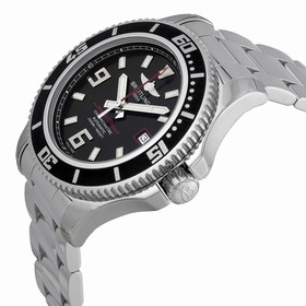 Breitling Superocean 44 Black Dial Stainless Steel Men's Watch A17391A8-BA76SS
