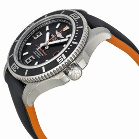Breitling Superocean 44 Mechanical Black Dial Black Leather Men's Watch A1739102-BA80BKOLT