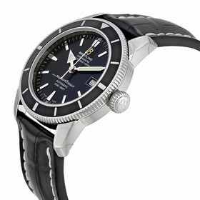 Breitling Superocean Heritage 42 Automatic Black Dial Black Leather Men's Watch A1732124-BA61BKCD