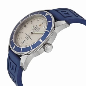 Breitling Superocean Heritage 42 Automatic Stratus White Dial Blue Rubber Men's Watch A1732016-G642BLPT3